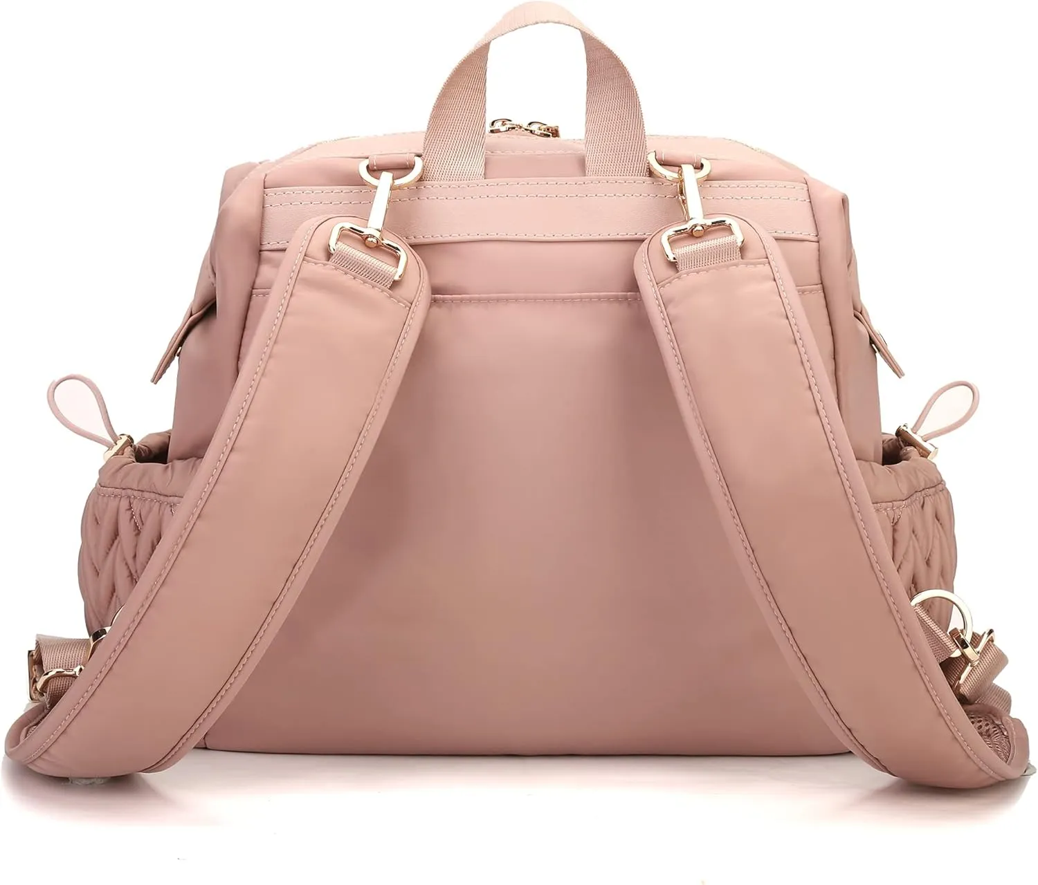 Small Backpack Purse,Mini Diaper Bag Backpack, Personal Item Travel Bag for Vacation with Multiple Straps(Dusty Rose)