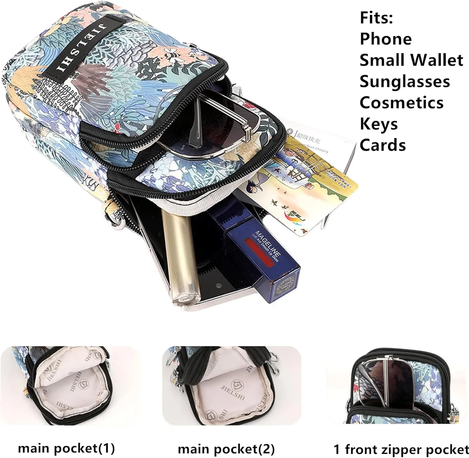 Small Crossbody Bags for Women Shoulder Handbag Arm Bag Waterproof Nylon Travel Phone Purses