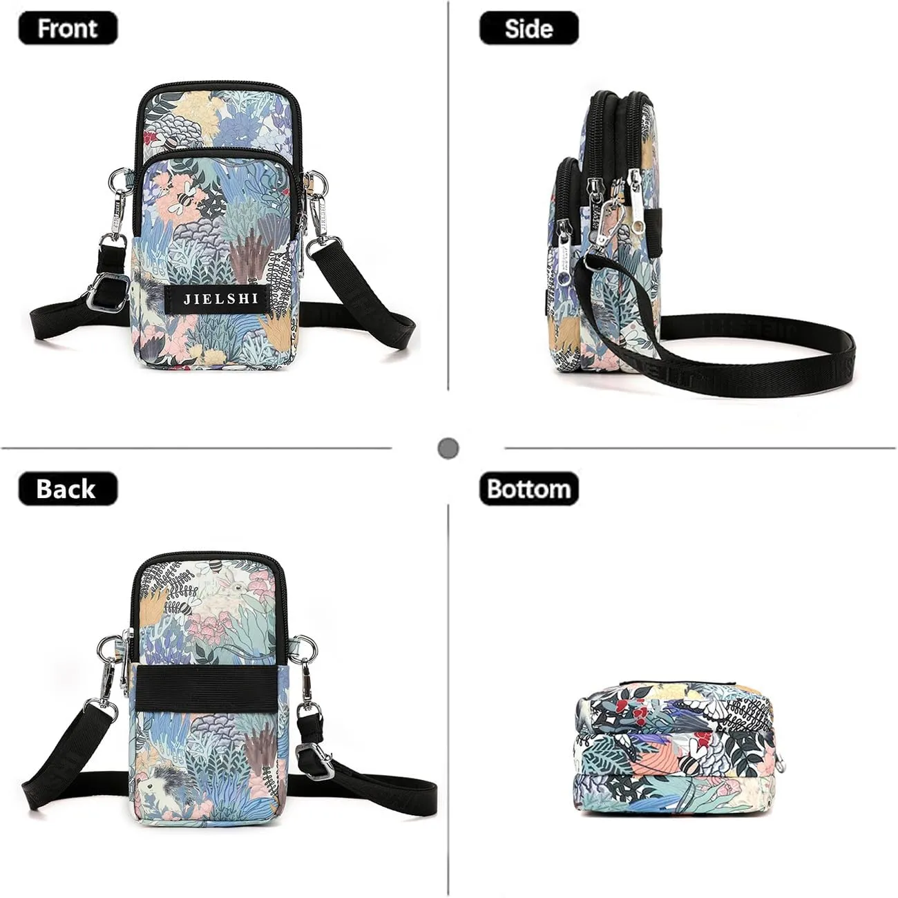 Small Crossbody Bags for Women Shoulder Handbag Arm Bag Waterproof Nylon Travel Phone Purses
