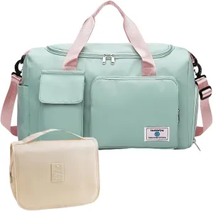Small Gym Bag for Women Foldable Duffle Bag for Travel Weekender Ideal for Gym, Travel and More