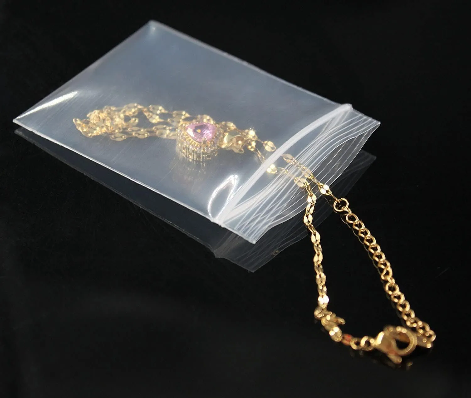 Small Mini Plastic Bags for Jewelry, Pill, Snack, Coin, Earring, Small Business, Thick, Transparent, 8mil(two sides together), 2"×2.4", 1000PCS