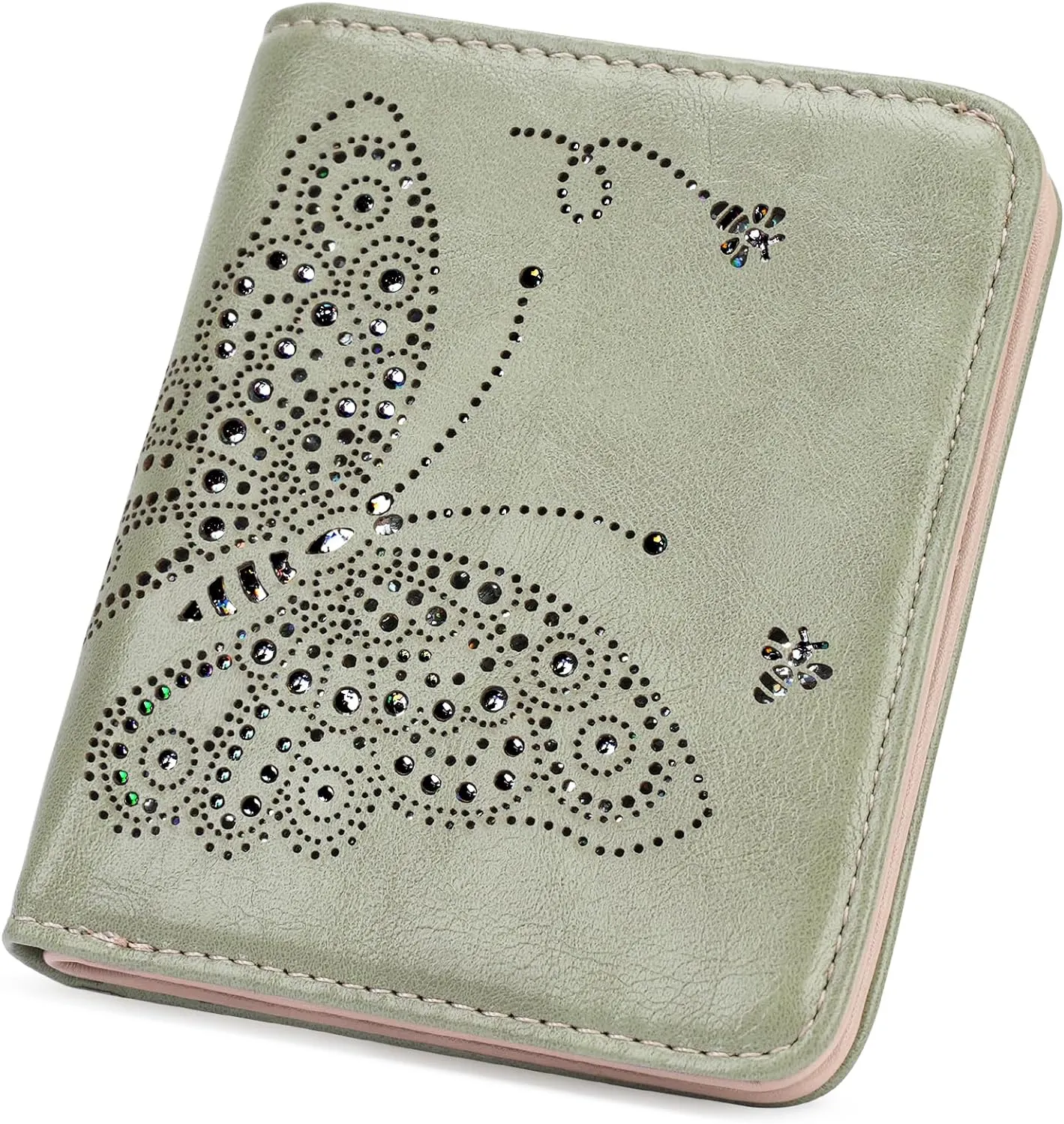 Small RFID Wallet Women Ultra Thin Slim Womens Wallet Mini Compact Bifold Pocket Ladies Wallets for Women GREEN