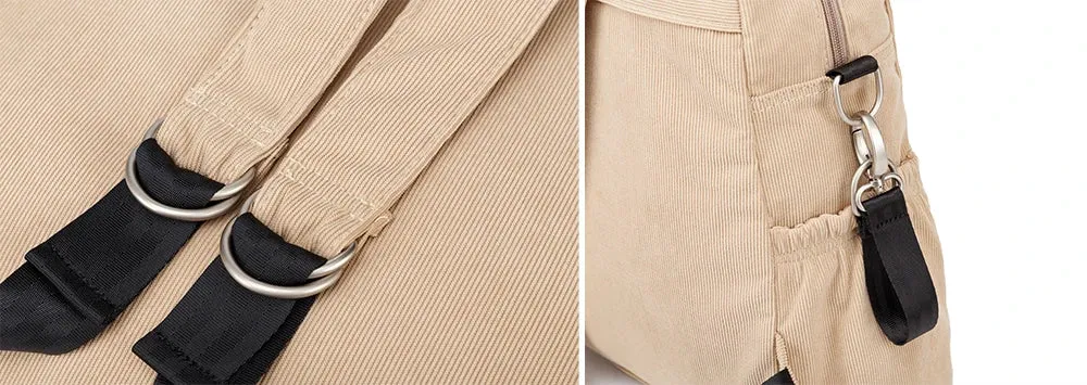 Soboba Diaper Bag: Large, Soft Corduroy