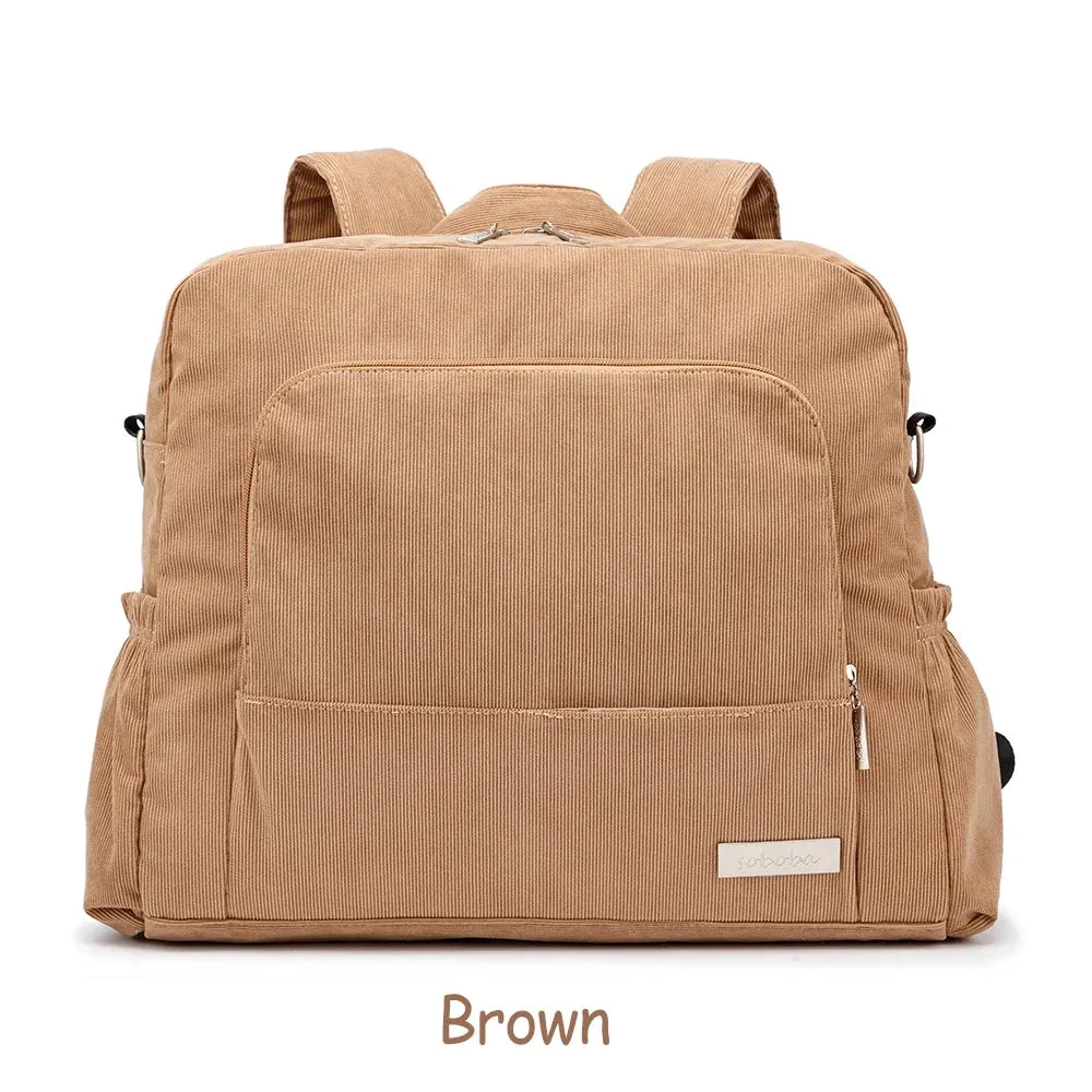 Soboba Diaper Bag: Large, Soft Corduroy