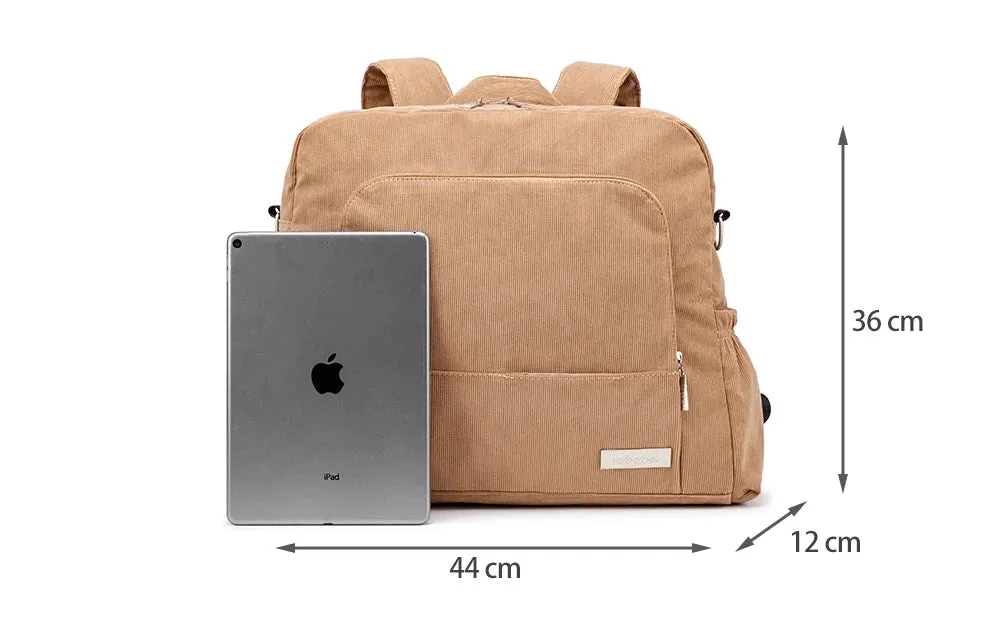 Soboba Diaper Bag: Large, Soft Corduroy
