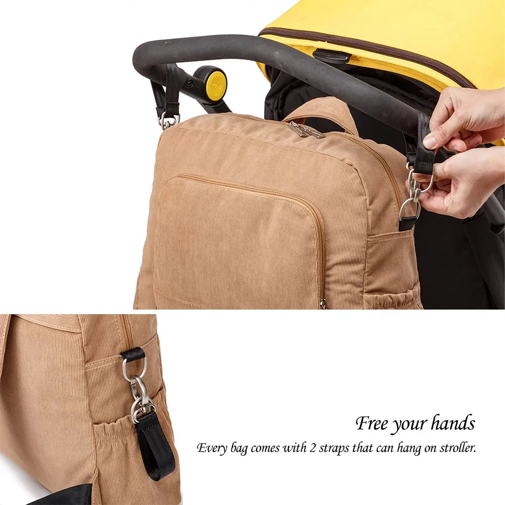 Soboba Diaper Bag: Large, Soft Corduroy