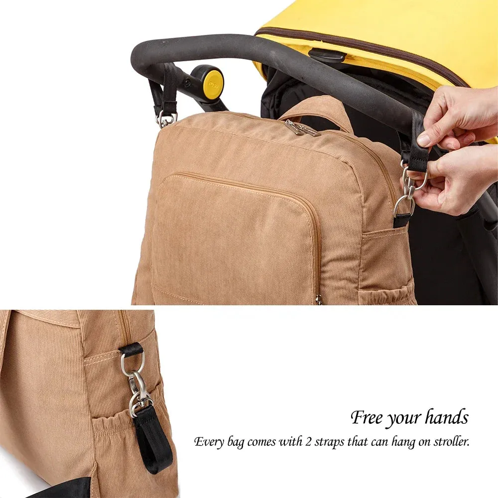 Soboba Diaper Bag: Large, Soft Corduroy