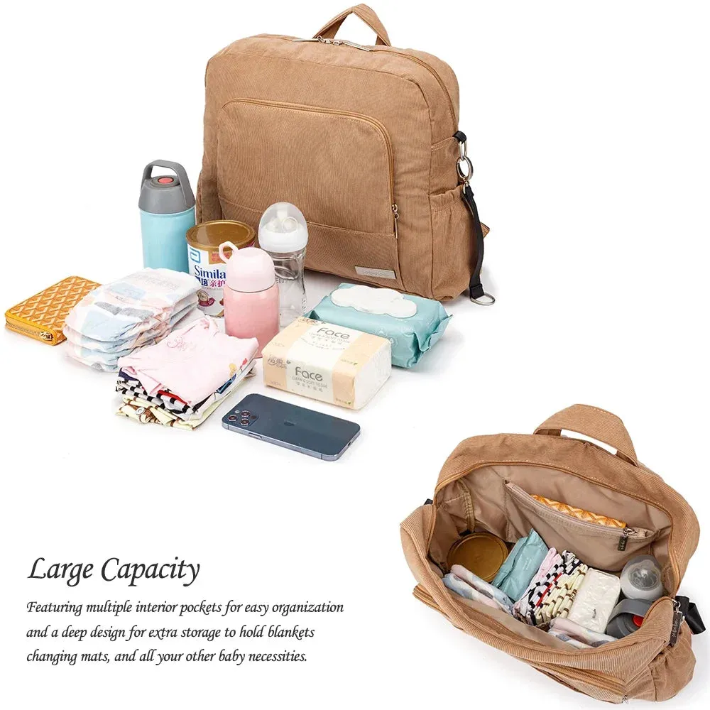 Soboba Diaper Bag: Large, Soft Corduroy