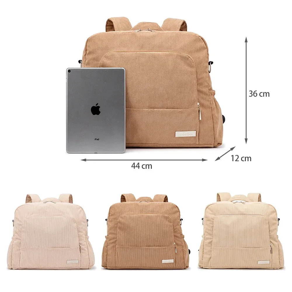 Soboba Diaper Bag: Large, Soft Corduroy