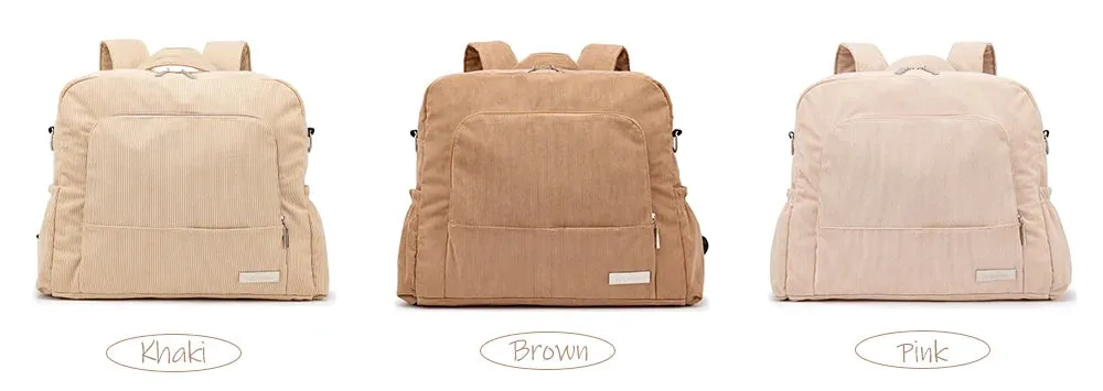 Soboba Diaper Bag: Large, Soft Corduroy