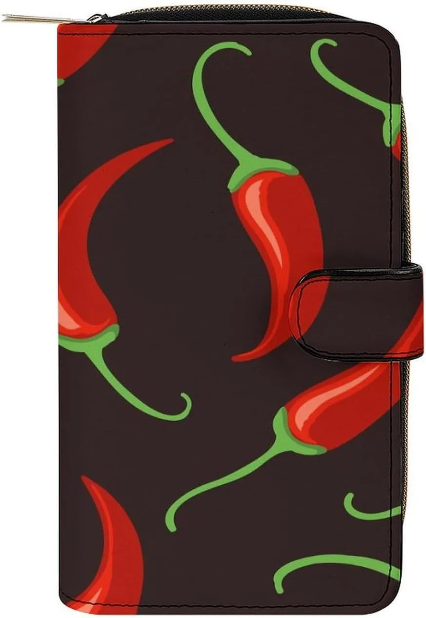 Soft Clutch PU Leather Wallet with 12 Card Slots, Zipper Card Case Holder Purse