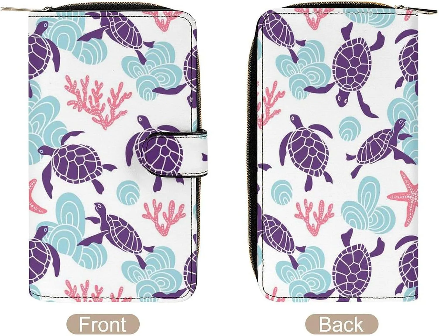 Soft Zipper Wallet with 12 Card Slots, Clutch PU Leather Card Case Holder Purse