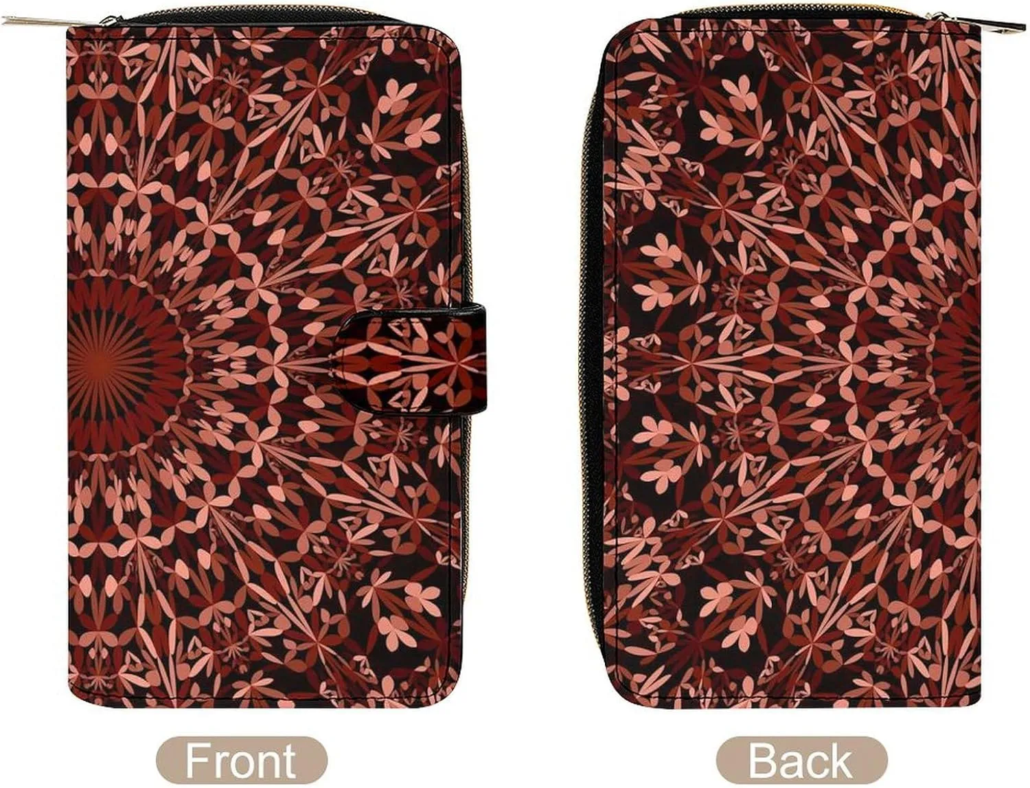 Soft Zipper Wallet with 12 Card Slots, Clutch PU Leather Card Case Holder Purse