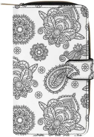 Soft Zipper Wallet with 12 Card Slots, Clutch PU Leather Card Case Holder Purse