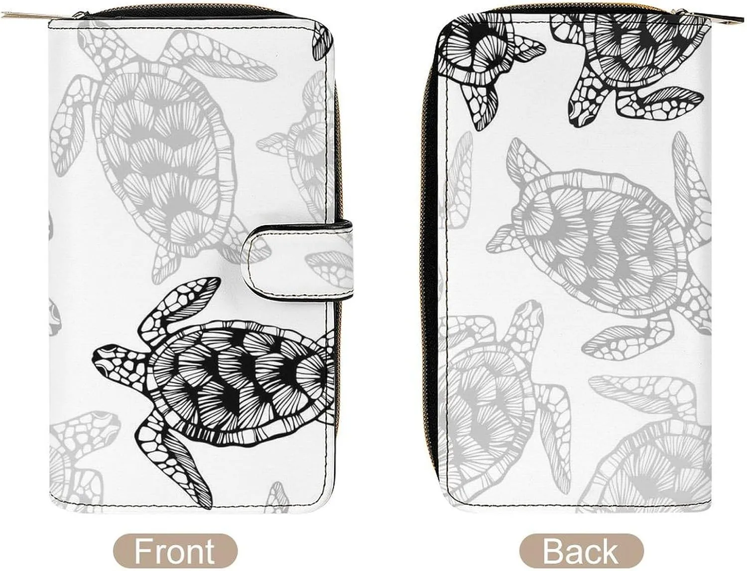 Soft Zipper Wallet with 12 Card Slots, Clutch PU Leather Card Case Holder Purse