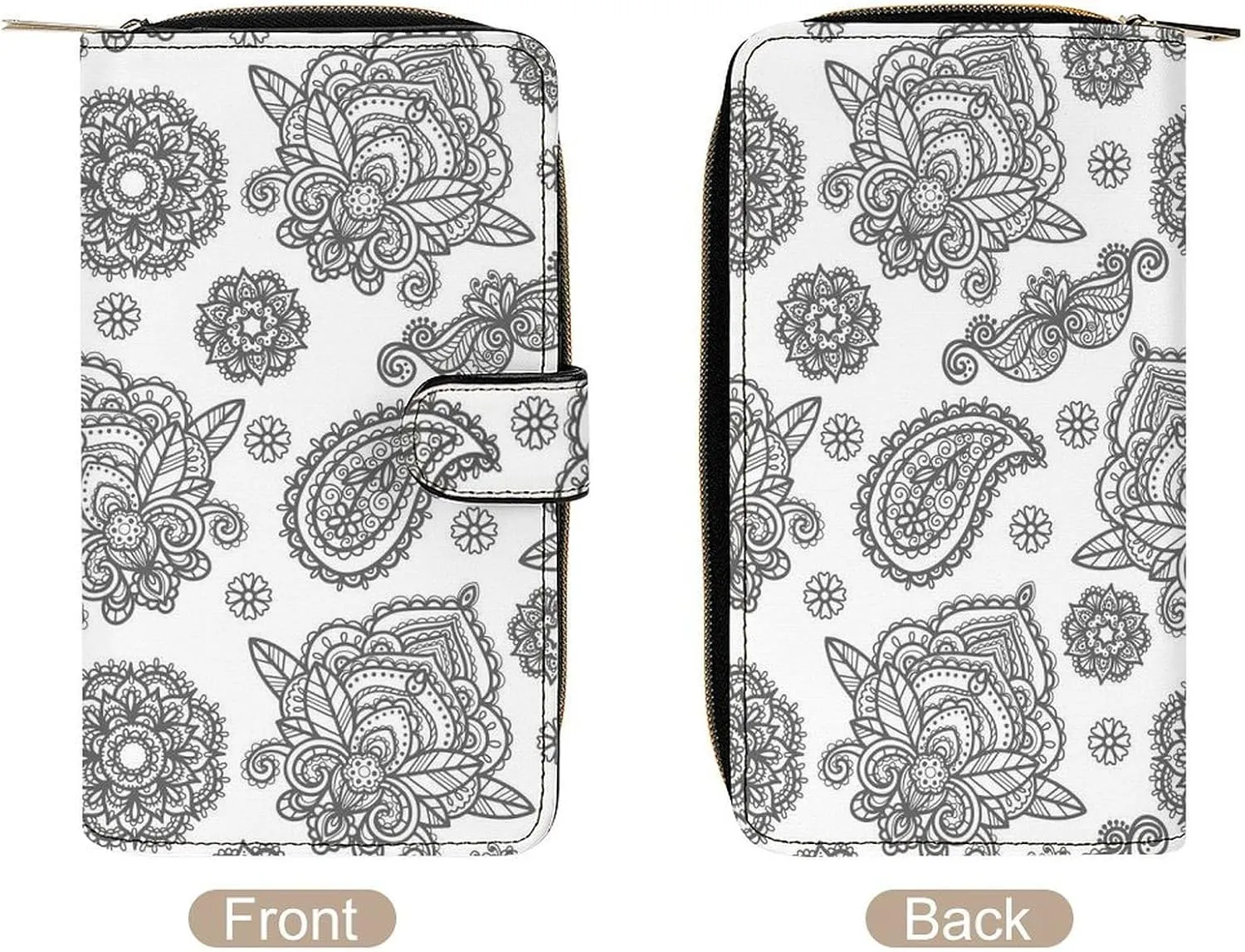 Soft Zipper Wallet with 12 Card Slots, Clutch PU Leather Card Case Holder Purse