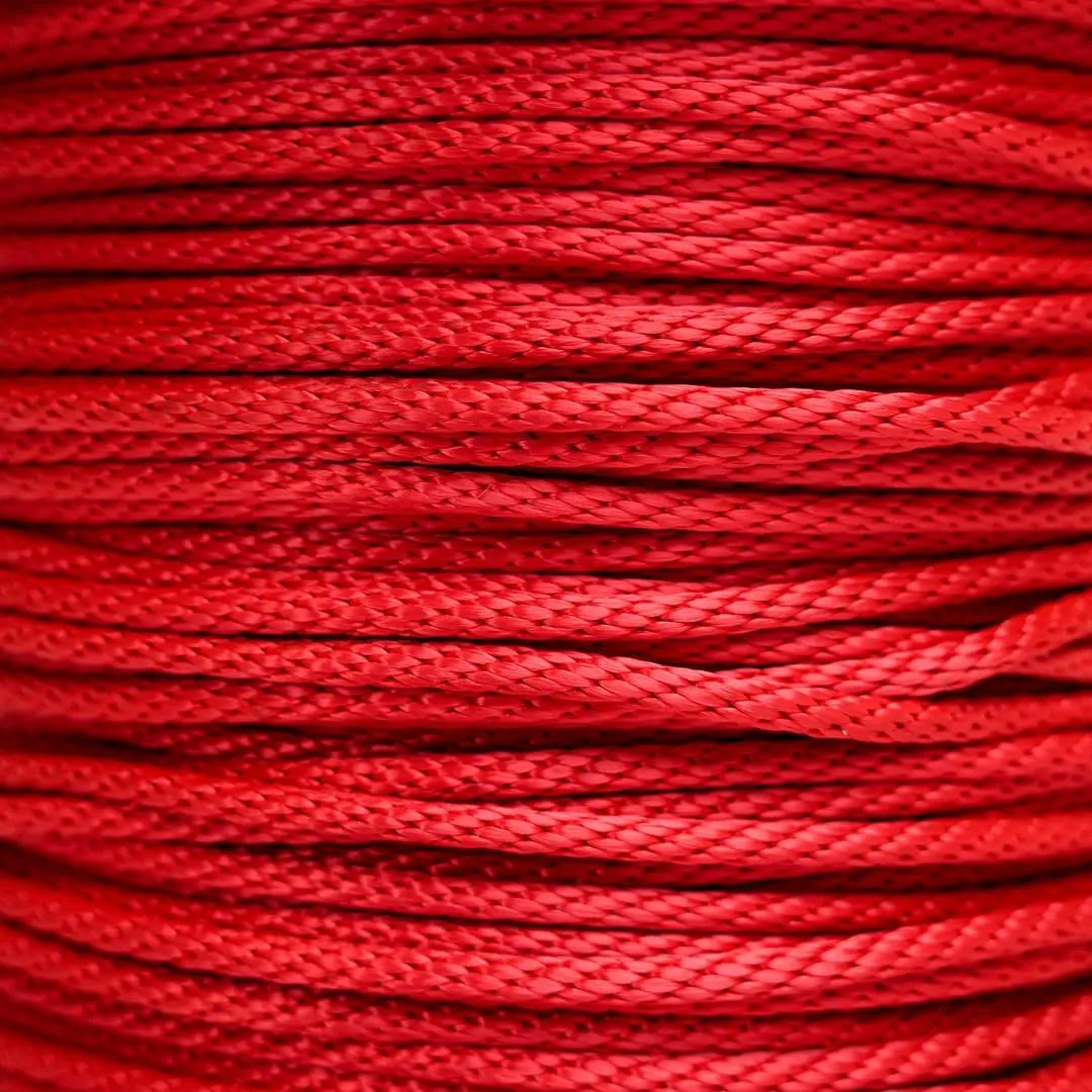 Solid Braid Nylon Rope (Red, 3/16"" x 500')