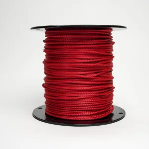 Solid Braid Nylon Rope (Red, 3/16"" x 500')