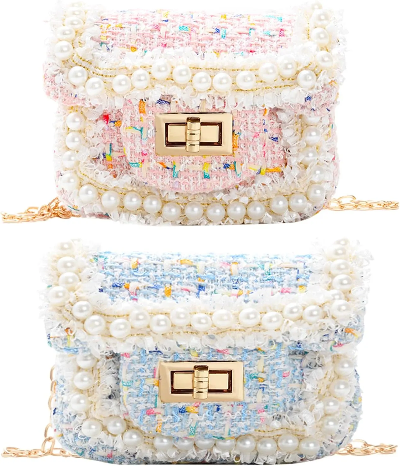 SOTOGO 2 Pieces Little Girls Purses Toddler Crossbody Purse Cute Girl Wallets Mini Shoulder Crossbody Bags for Kids
