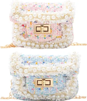 SOTOGO 2 Pieces Little Girls Purses Toddler Crossbody Purse Cute Girl Wallets Mini Shoulder Crossbody Bags for Kids