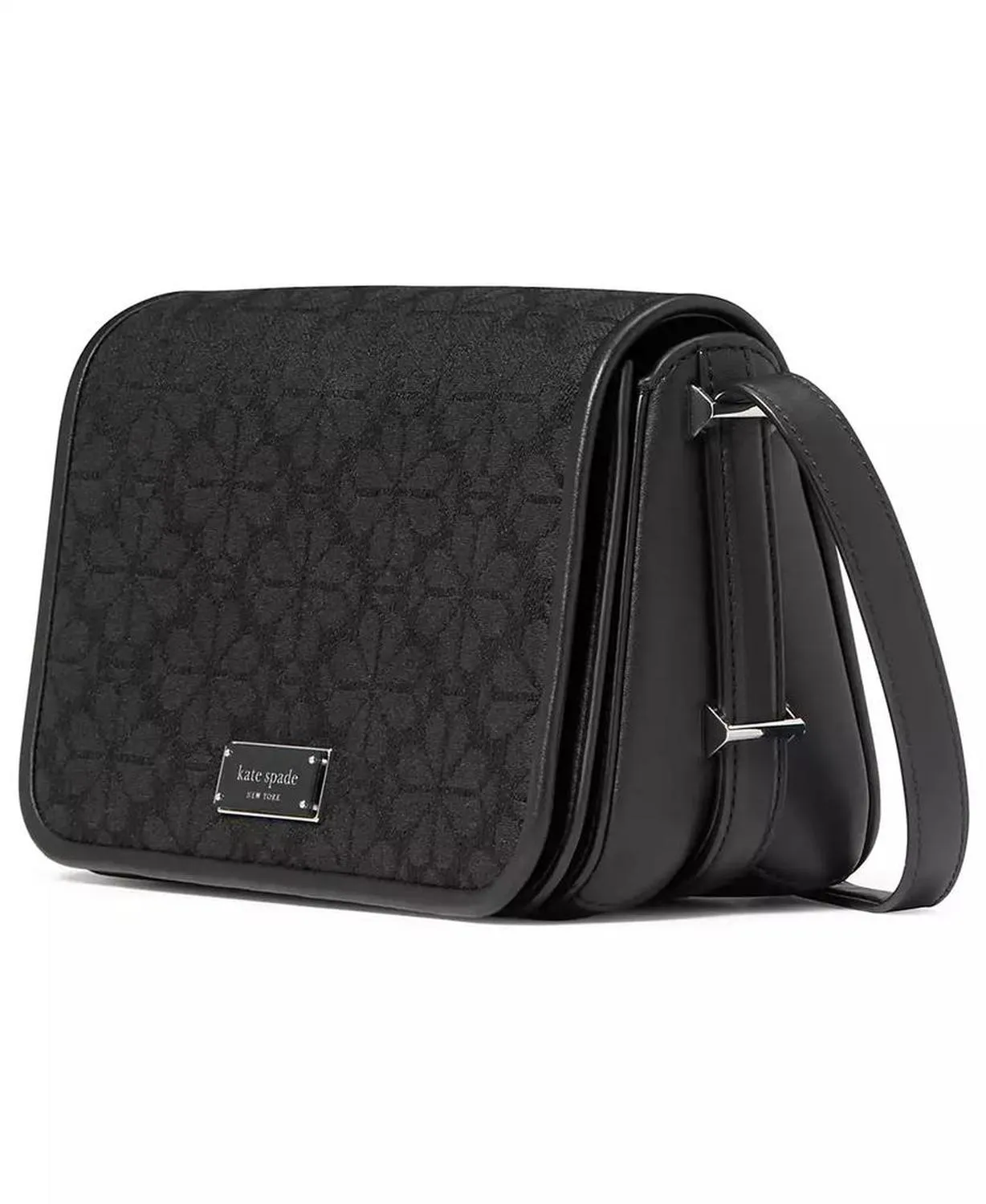Spade Flower Jacquard Flap Crossbody