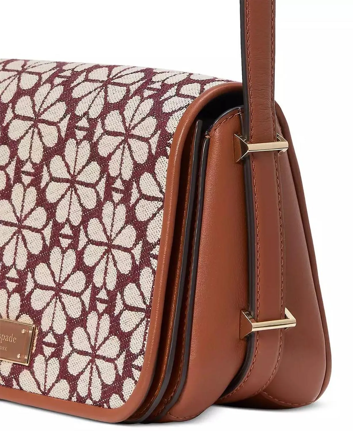 Spade Flower Jacquard Flap Crossbody