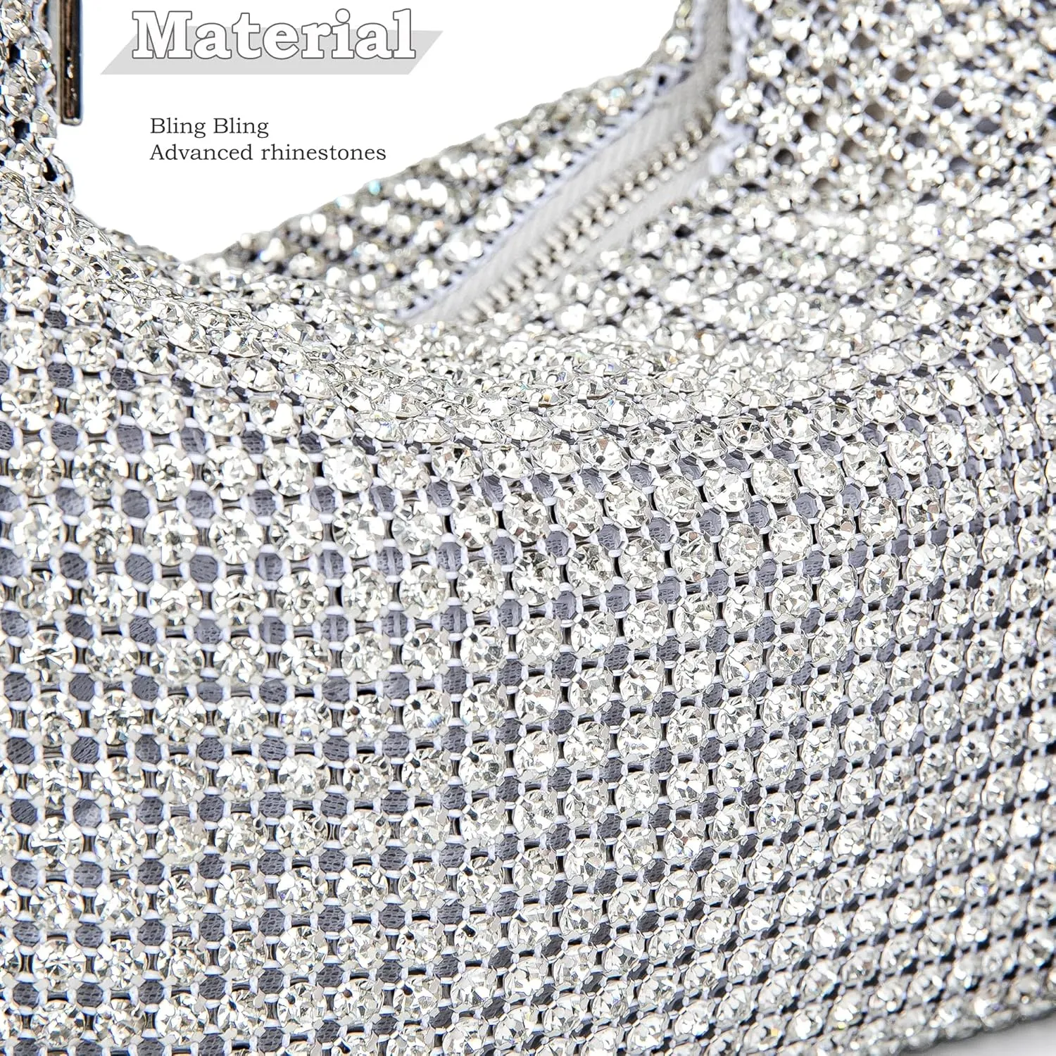Sparkling Women's Evening Handbags Rhinestone Purse Crossbody Bag Wedding Prom Party Club Purses