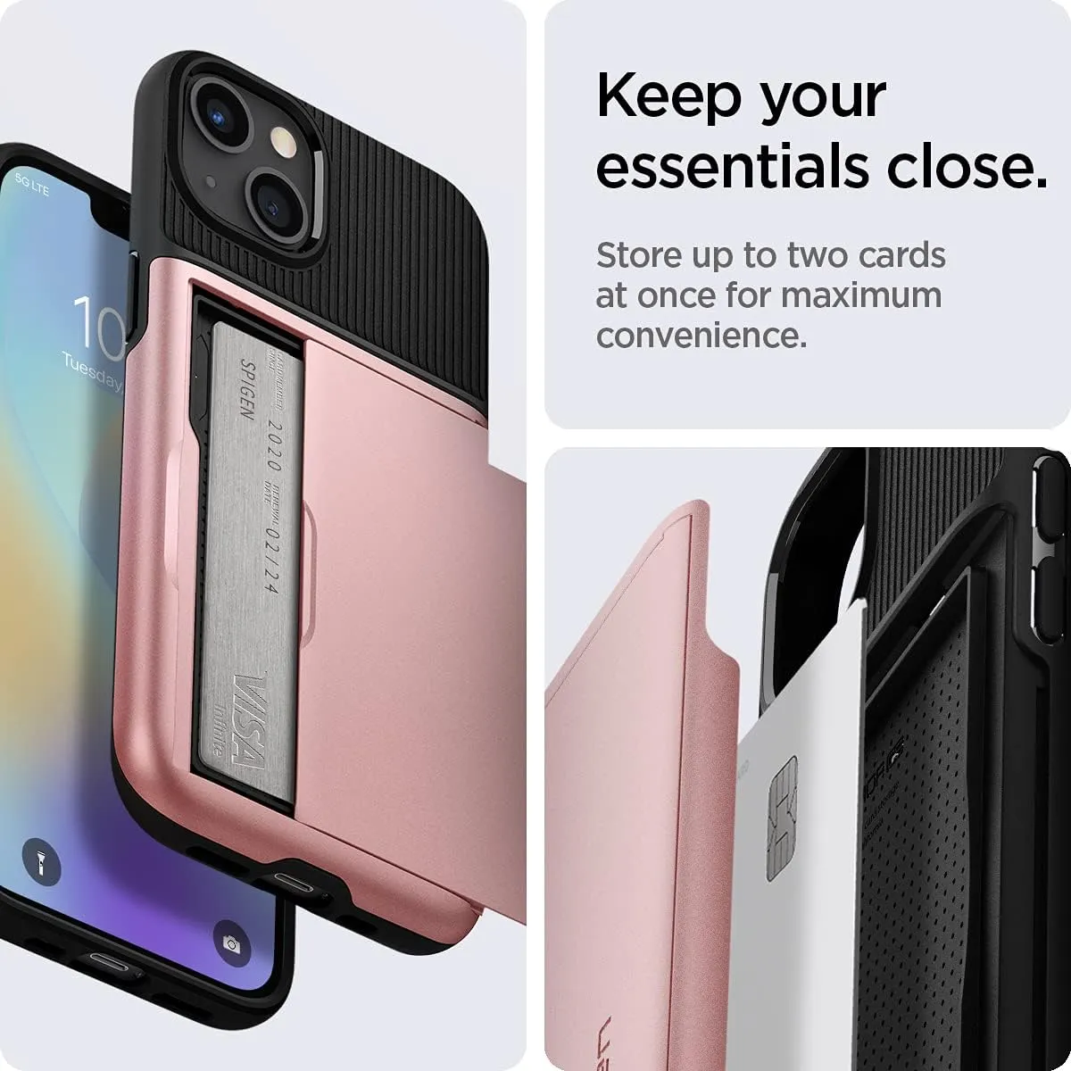 Spigen Slim Armor CS Designed for iPhone 13 Case (2021) - Rose Gold