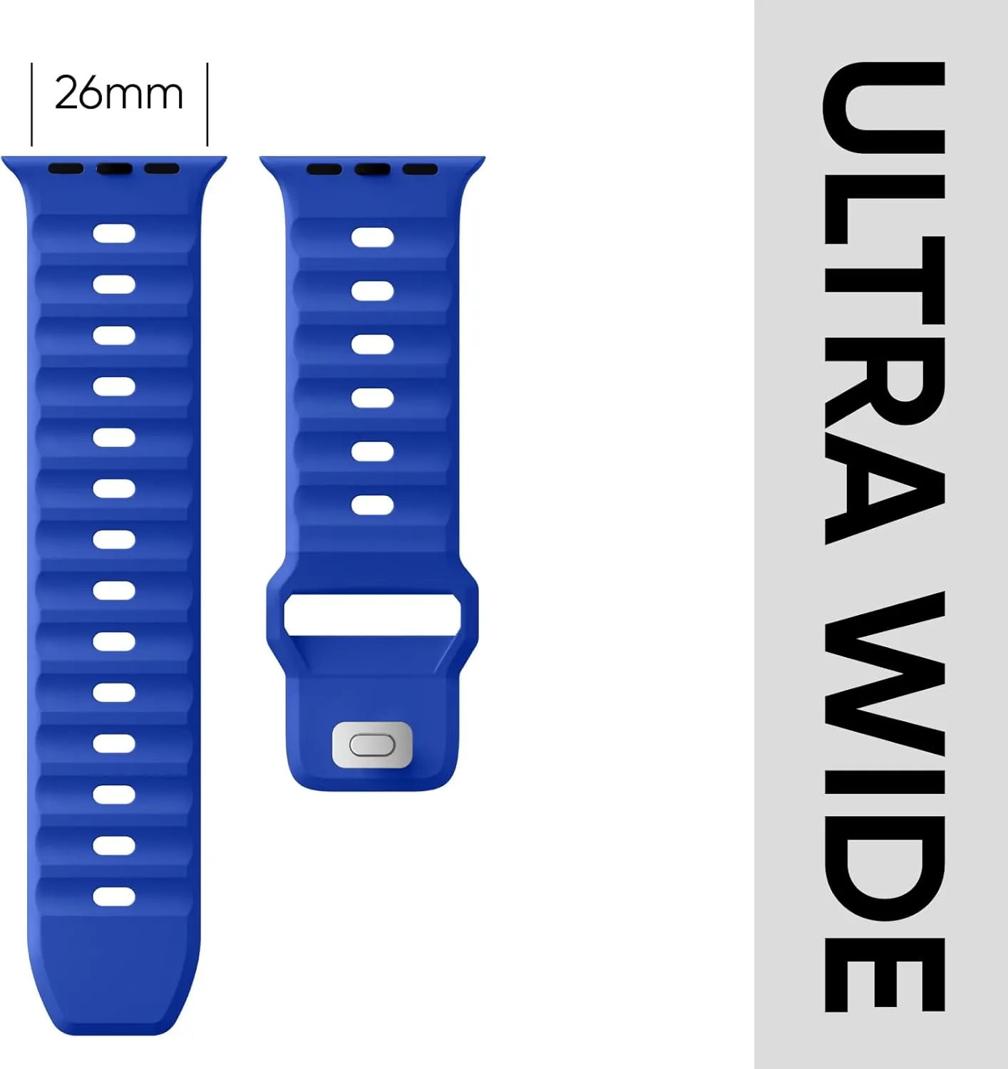 Sport Bands 6-Pack Compatible with Apple Watch Ultra 2 Band 49mm 46mm 45mm 44mm 42mm, Wide Soft Silicone Wristbands Waterproof Strap Men for iWatch Series 10 9 8 7 6 5 4 3 SE Ultra