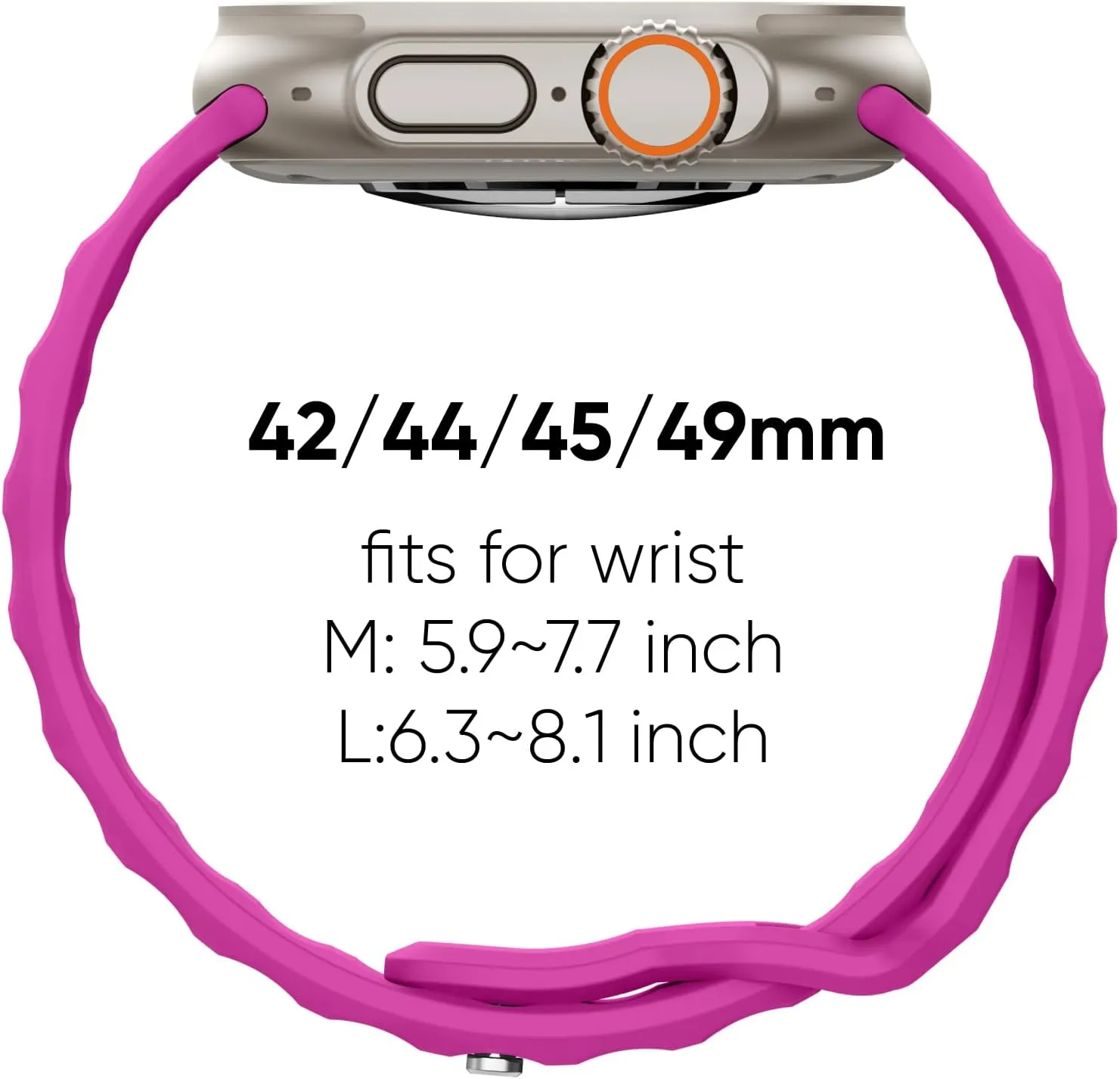 Sport Bands 6-Pack Compatible with Apple Watch Ultra 2 Band 49mm 46mm 45mm 44mm 42mm, Wide Soft Silicone Wristbands Waterproof Strap Men for iWatch Series 10 9 8 7 6 5 4 3 SE Ultra