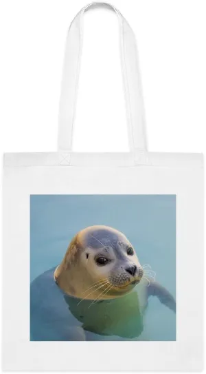 SpreadPassion Harbour Seal Tote Bag, Harbour Seal Gift, Harbour Seal Shoulder Bag, Harbour Seal Reusable Bags, Birthday Christmas Basket Gag Gift Idea, Gift For Her, Gift For Him, Women Tote Bag