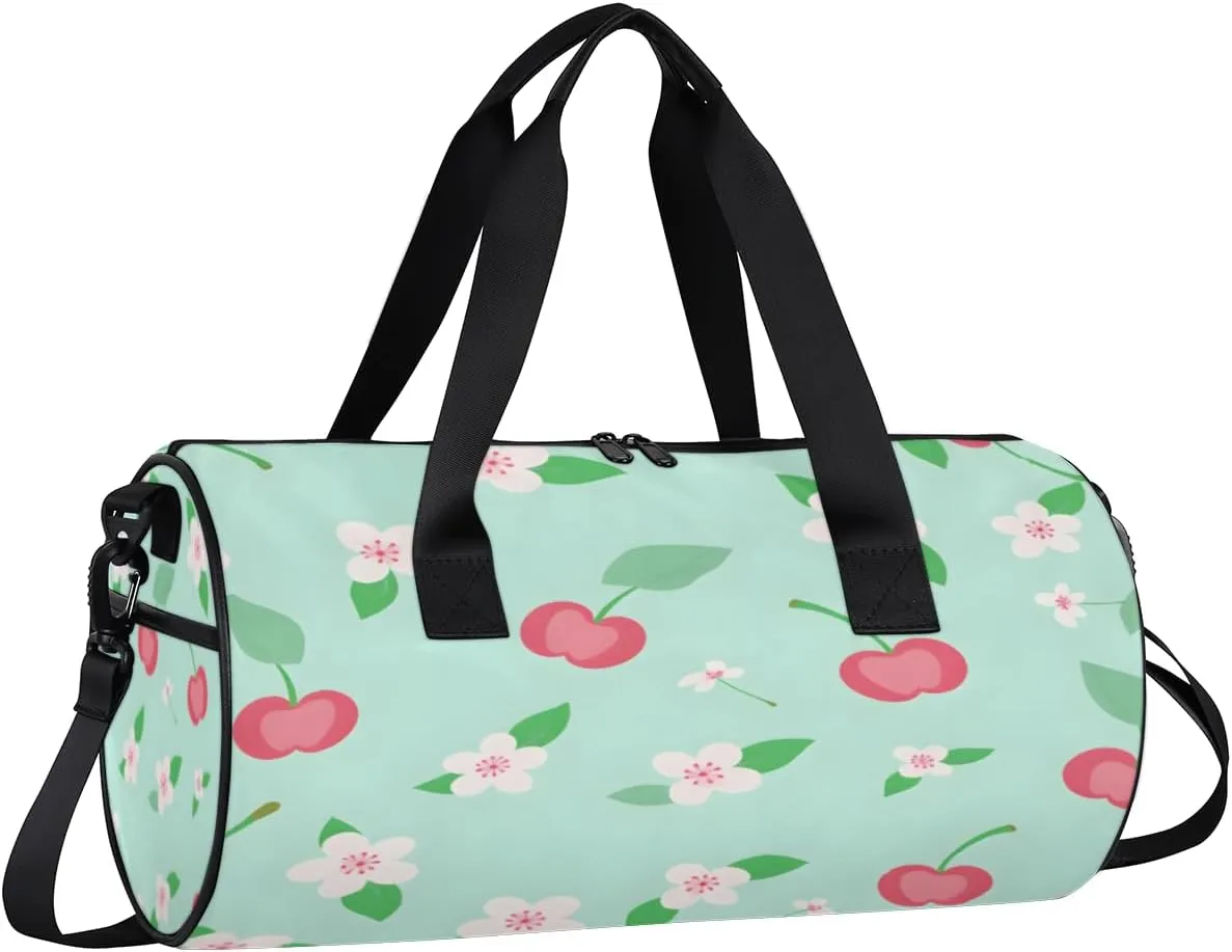 Springtime Fantasy Sports Duffel Bag with Shoulder Strap, Large Capacity Gym Bag with Shoe Compartment, Water Resistant Travel Duffle Bag for Men Women Travel, Sports (17.6x9x9 Inch)