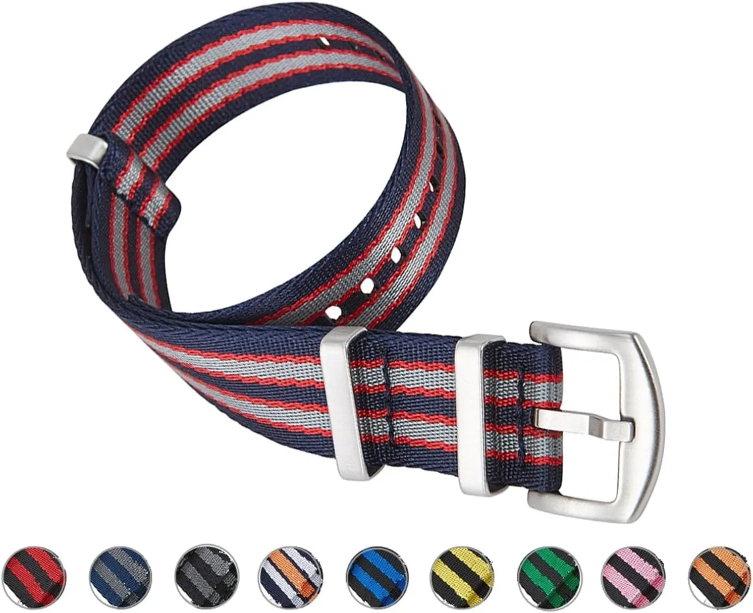 Stylish and elegant Watch Straps for Men Women,20mm-22mm Men Heavy Duty Silky Nylon Nato Military Sports Watchband Replacement Bracelet Watch Strap Accessories
