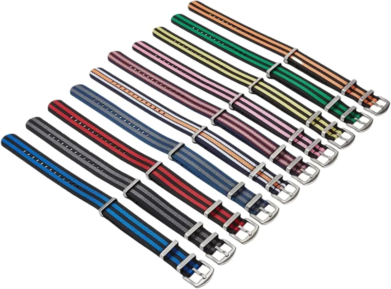 Stylish and elegant Watch Straps for Men Women,20mm-22mm Men Heavy Duty Silky Nylon Nato Military Sports Watchband Replacement Bracelet Watch Strap Accessories