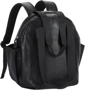 Stylish Diaper Bag Backpack, Leather Large Capacity Travel Baby Diaper Bag Tote for Mom Dad, Handbag shoulder bag, Waterproof, Lightweight Black