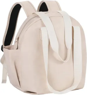 Stylish Diaper Bag Backpack, Leather Large Capacity Travel Baby Diaper Bag Tote for Mom Dad, Handbag shoulder bag, Waterproof, Lightweight White
