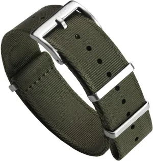 Swiss Quality Signature Military Nylon Watch Strap. Nylon Mens Replacement Watch Strap. Rugged, Quick-Drying and Secure Wristwatch Strap for Outdoor Activities - 18mm, 19mm, 20mm, 21mm, 22mm