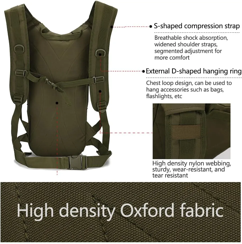 Tactical Backpack Small Military Daypack Assault Pack Rucksack Bag for Travel Hiking Running Outdoor Sports (Jungle Camouflage)
