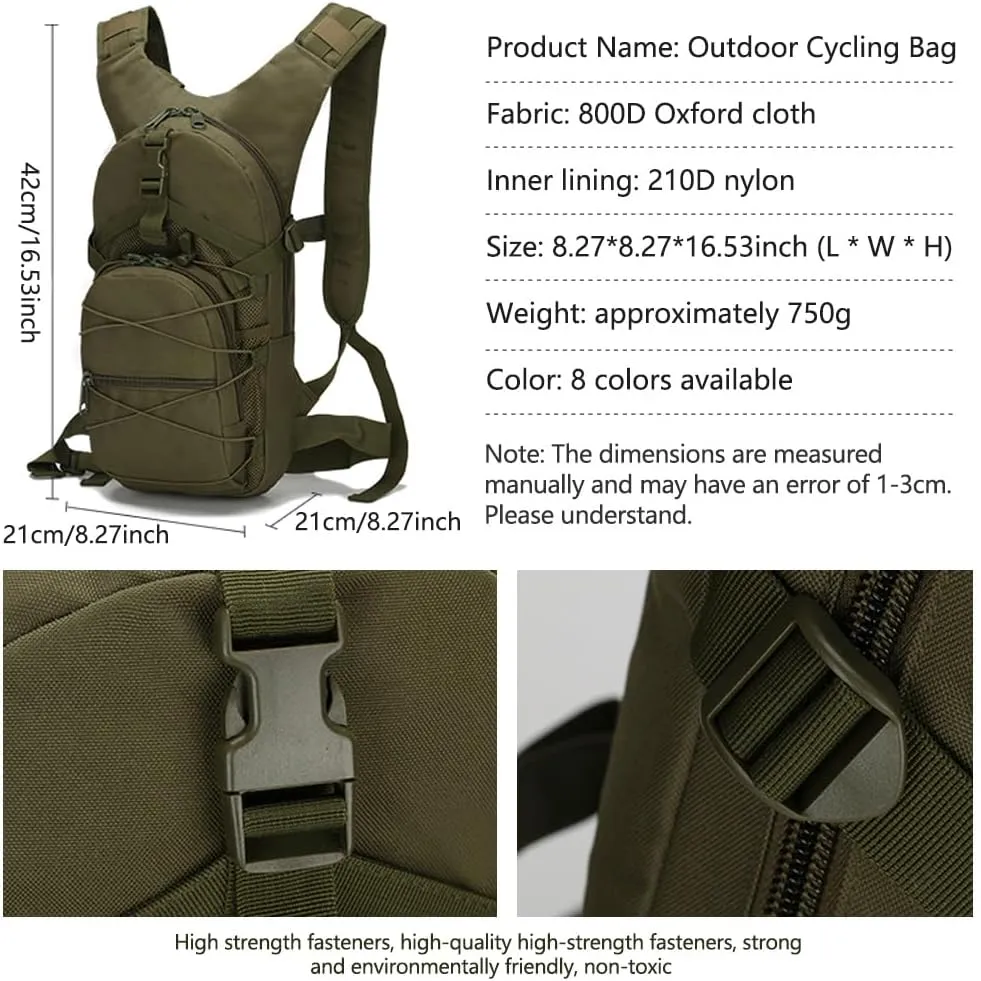 Tactical Backpack Small Military Daypack Assault Pack Rucksack Bag for Travel Hiking Running Outdoor Sports (Jungle Camouflage)