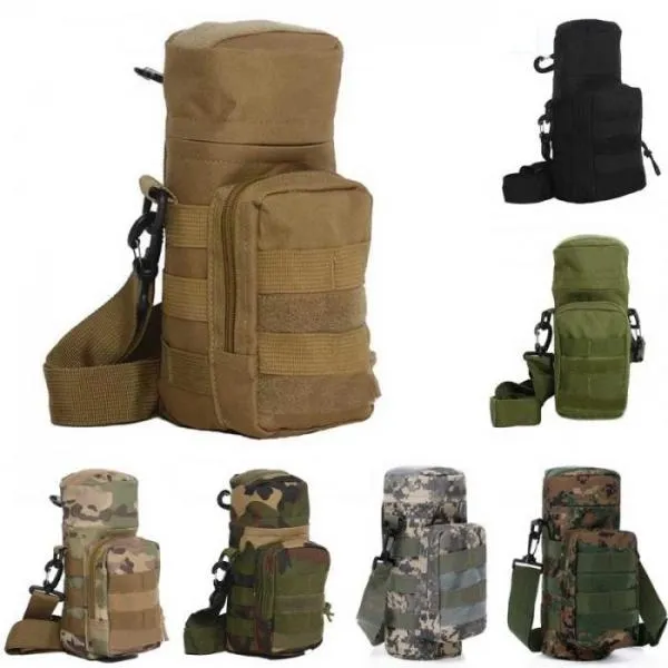 Tactical Outdoor Traveling Utility Water Bottle Bag Pouch Army Green