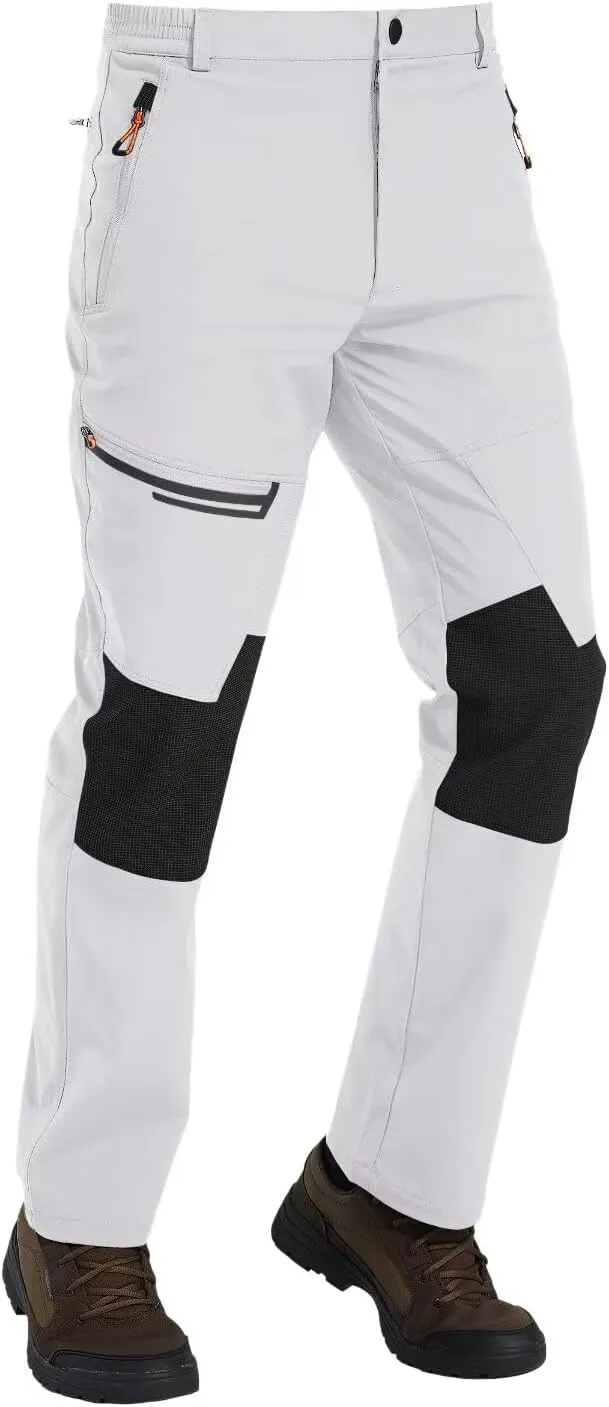 TACVASEN Men's Snow Ski Pants Windproof Snowboard Pants for Men Water Resistant Hiking Pants Fleece Lined Winter Working