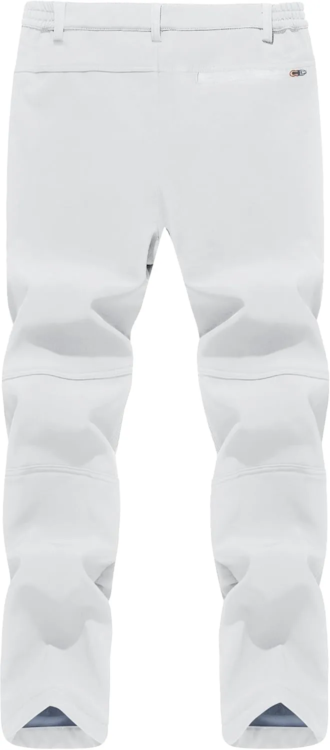 TACVASEN Men's Snow Ski Pants Windproof Snowboard Pants for Men Water Resistant Hiking Pants Fleece Lined Winter Working