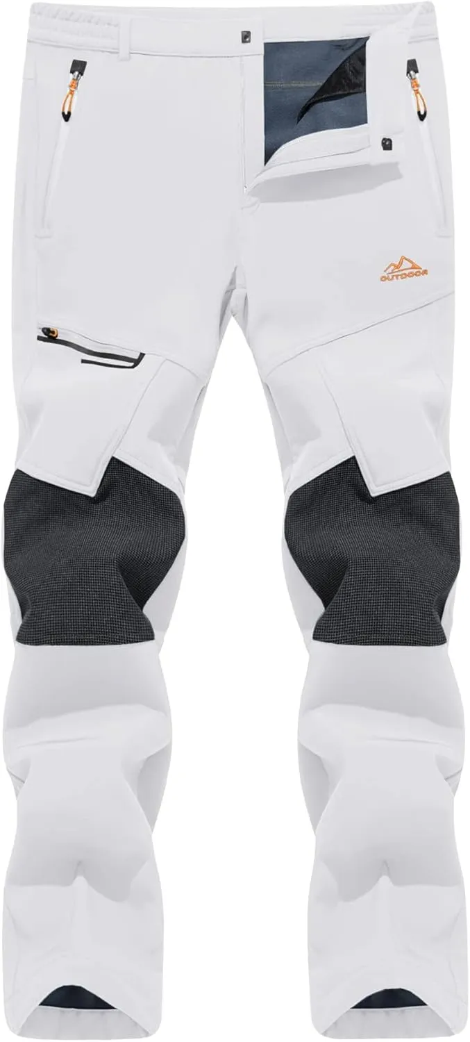 TACVASEN Men's Snow Ski Pants Windproof Snowboard Pants for Men Water Resistant Hiking Pants Fleece Lined Winter Working