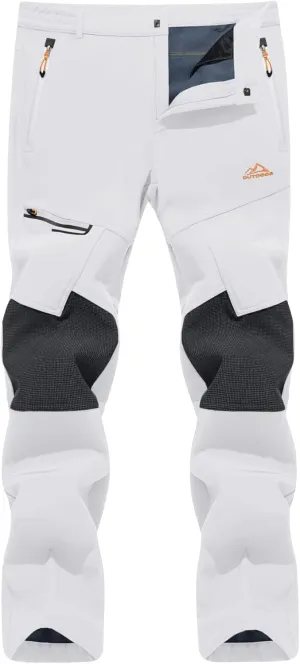 TACVASEN Men's Snow Ski Pants Windproof Snowboard Pants for Men Water Resistant Hiking Pants Fleece Lined Winter Working