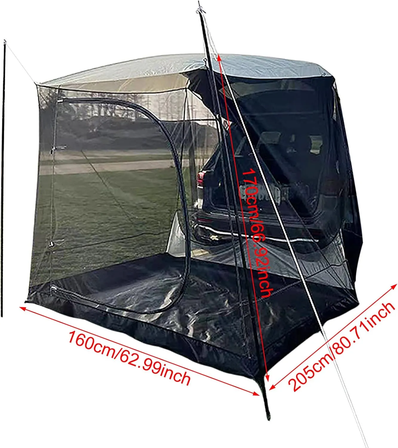Tailgate Shade Awning Tent, Family Camping Tent Car Tents for Campers Car Camping SUV Rear Tent for SUV Tent Hatchback Minivan Sedan Camping Car Awning Sun Shelter Outdoor Supplies