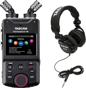 TASCAM Portacapture X6 Recorder and Studio Headphones Bundle