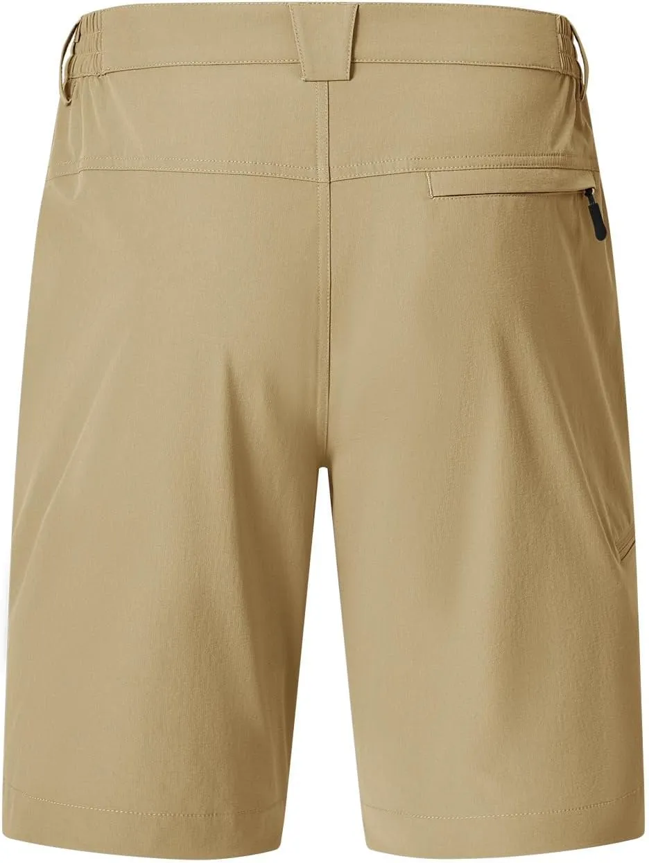 TBMPOY Men's Golf Shorts 9" Lightweight Quick Dry Hiking Cargo Shorts Casual Travel Outdoor with 4 Pockets