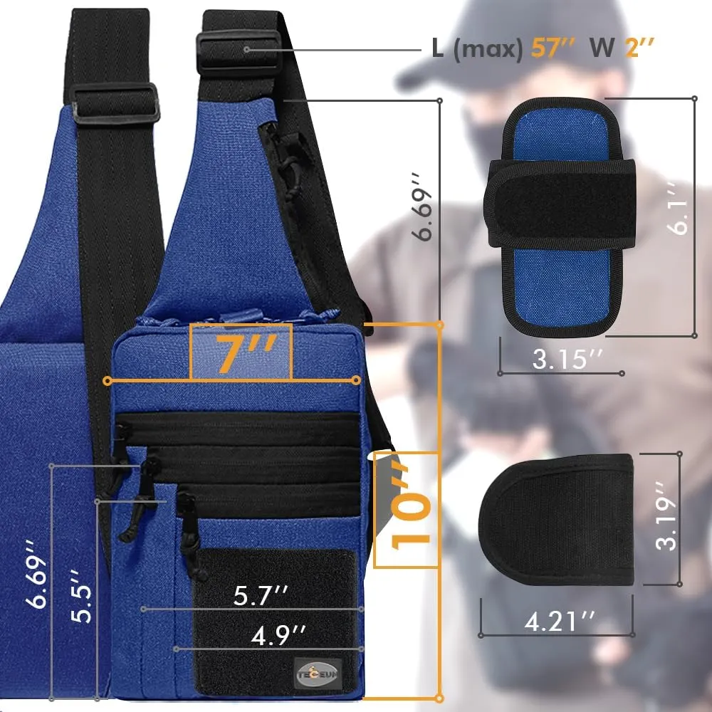 TECEUM Tactical Compact Sling Bag – CCW for Everyday – 10  Styles – Shoulder Crossbody Bag for Concealed Carry of Handgun