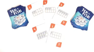Ten Fish Math Card Game - Family Friendly Educational Cool Math Games for Kids - Elementary and Kindergarten Learning Activities Help Boys and Girls to Learn Mathematics in a Fun, Interactive Way