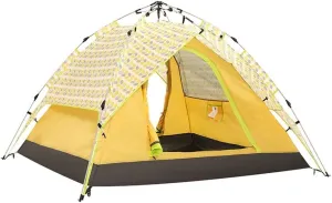 Tent Outdoor 3-4 People Rainproof Family Camping Quick- Double-Layer Camping Thickened Double Hydraulic Tent